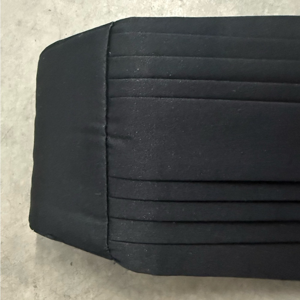 Men’s Adjustable Formal Black Pleated Cumberbund Prom Wedding Cocktail Party - Picture 3 of 7